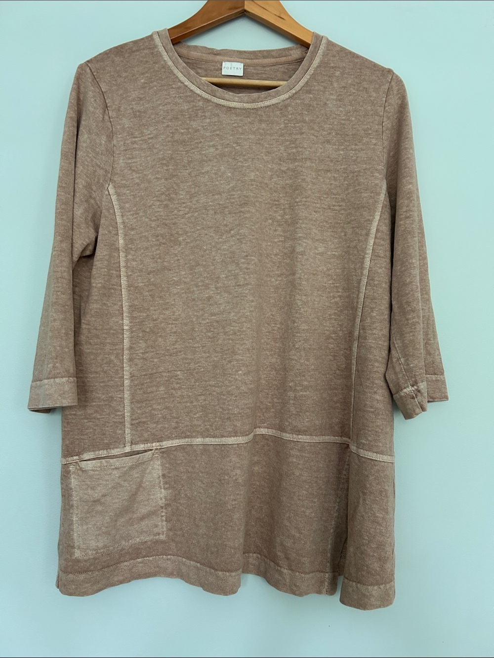 Poetry Dusty Taupe Crewneck Tunic